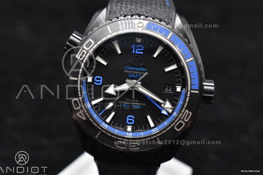 Planet on 1:1 HighQuality Black 45.5mm 1023 A8906 Black Deep Ocean Clone Strap Super Blue Ceramic Edition VSF Best Real Nylon 0704